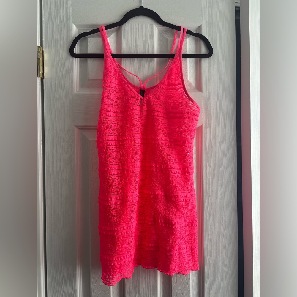 Express Neon Pink Lace chemise